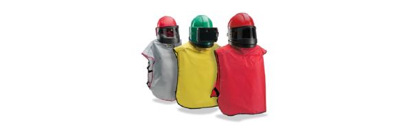 Sand blast protective helmets