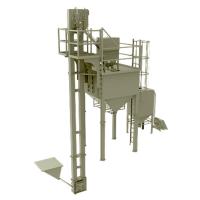 Clemco Elevador de cangilones para abrasivos, silo 0,5 m³, 5700 mm