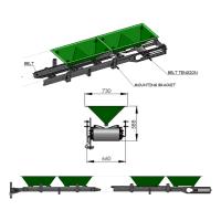 Clemco Belt Conveyor for Abrasive Media, 6 m