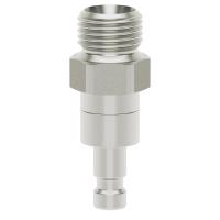 ESMCN Plug, male thread, nickel-plated, shut-off, DN 2.7