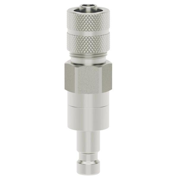 ESMCN Plug, squeeze nut, nickel-plated, shut-off, DN 2.7