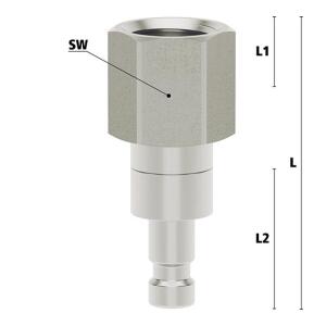 Luedecke ESMCN 18 NIAB - Series ESMC DN 2.7 - Plug with...