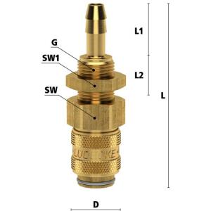 Luedecke ESM 6 TSV - Series ESM DN 5 - Bulkhead couplings...