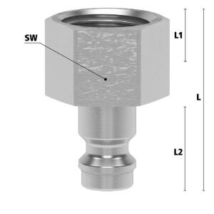 Luedecke ESM 18 NIS - Series ESM DN 5 - Plug with female...