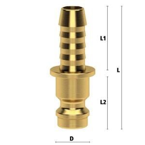 Lüdecke ESM 8 S - Serie ESM DN 5 - Stecknippel mit...