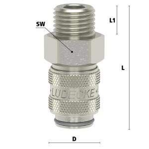 Luedecke ESMN 141 AAB - Series ESM DN 5 - Couplings with...
