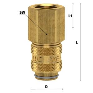 Luedecke ESM 121 IAB - Series ESM DN 5 - Couplings with female thread