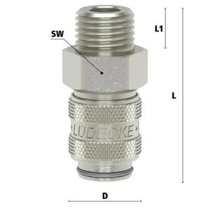 Luedecke ESMN 18 AO - Series ESM DN 5 - Couplings with...