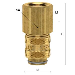 Lüdecke ESM 121 IO - Serie ESM DN 5 - Kupplungen mit...