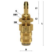 Luedecke ESM 4 TSVO - Series ESM DN 5 - Bulkhead couplings with bulkhead screwing