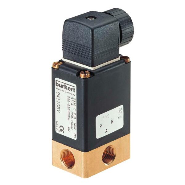 Type 0330 - Électrovanne à action directe à armature battante 2/2 voies ou 3/2 voies (87734)
