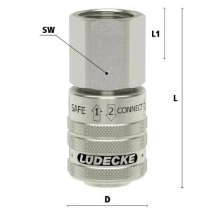 Luedecke ESIS 14 I - Serie ESIS DN 7.8 - Racores con...