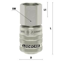 Luedecke ESIS 14 I - ESIS DN 7.8 series - Couplings with cylindrical female thread