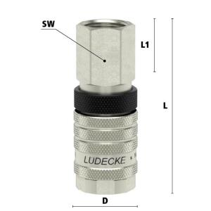 Luedecke ESIK 38 I - Series ESIK DN 7.8 - Couplings with...