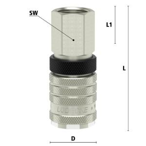 Luedecke ESI 14 IM - Serie ESI DN 7.8 - Racores con rosca...