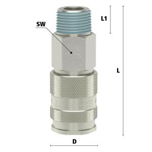 Luedecke ESAI 12 A - Série ESAI DN 5.5 - Raccords...