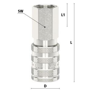 Luedecke ESB 38 I - Serie ESB DN 5.5 - Racores con rosca...