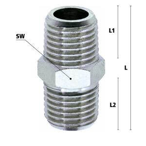 Luedecke VNR 251-188 - Racor reductor doble con rosca...