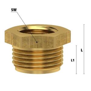 Luedecke R 21 N - Pneumatic reducing nipple with female...