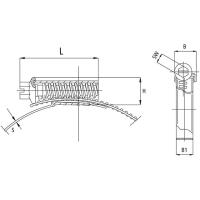 Luedecke HS 160 - Fascette stringitubo a vite senza fine in acciaio