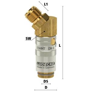 Luedecke ESHMT14AL45 - Serie ESHMT DN 6 - Raccordo con...
