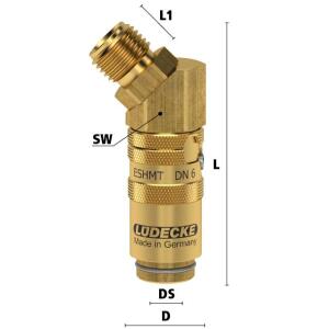 Luedecke ESHMT14AL45AB - Serie ESHMT DN 6 - Raccordo con...