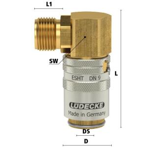 Luedecke ESHT14AL90 - Series ESHT DN 9 - Couplings with...