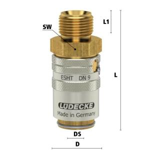 Luedecke ESHT38AL - Series ESHT DN 9 - Couplings with...