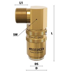 Luedecke ESHGT12AL90AB - Serie ESHGT DN 13 - Raccordi con...