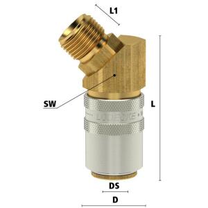 Luedecke ESH 38 AL-45 - Series ESH DN 9 - Couplings with...