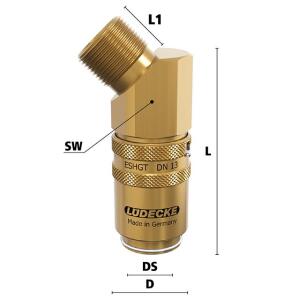 Luedecke ESHGT34AL45AB - Serie ESHGT DN 13 - Raccordo con...
