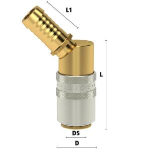 Luedecke ESH 9 TL-45 - Serie ESH DN 9 - Raccordi con...
