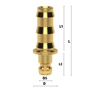 Luedecke ESHM 6 S - Series ESHM DN 6 - Plug with straight quick-release hose barb