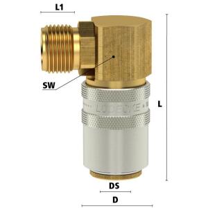 Luedecke ESH 1615 A-90 - Serie ESH DN 9 - Raccordo con...