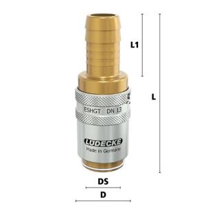 Luedecke ESHGT 13 TL - Serie ESHGT DN 13 - Raccordo con...