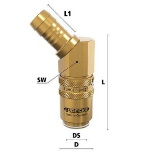 Luedecke ESHGT 13 TL45AB - Serie ESHGT DN 13 - Raccordi...