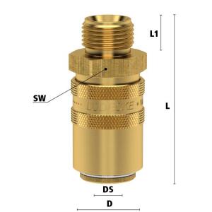 Luedecke ESH 1615 ALAB - Serie ESH DN 9 - Raccordo con...