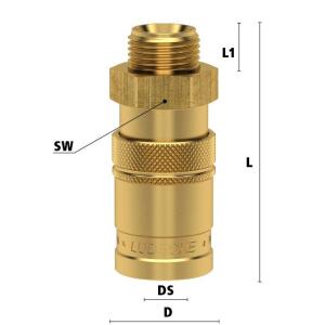 Luedecke ESDF 38 AAB - Series ESDF DN 9 - Couplings with...