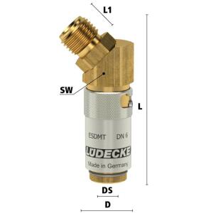 Luedecke ESDMT1415AL45 - Serie ESDMT DN 6 - Raccordo con...
