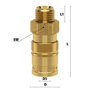 Luedecke ESDMF 14 AAB - Serie ESDMF DN 6 - Racores con...