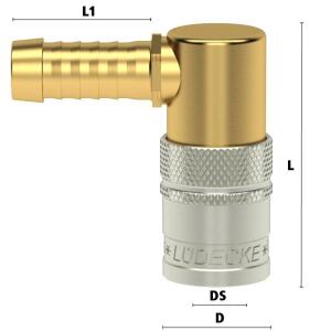 Luedecke ESDMF 9 TL-90 - Serie ESDMF DN 6 - Racores con...