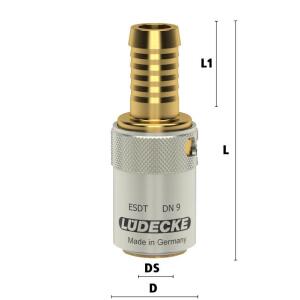 Luedecke ESDT 13 TL - Serie ESDT DN 9 - Raccordo con...