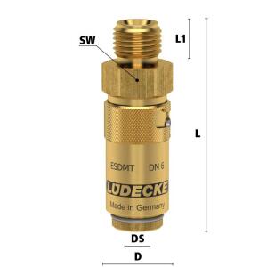 Luedecke ESDMT1415ALAB - Series ESDMT DN 6 - Couplings...