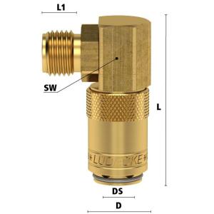 Luedecke ESDM 1415A-90AB - Serie ESDM DN 6 - Raccordo con...