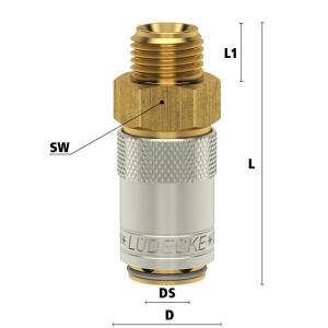 Luedecke ESDM 1415 AL - Serie ESDM DN 6 - Raccordo con...