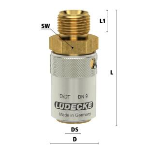 Luedecke ESDT38AL - Serie ESDT DN 9 - Raccordi con...