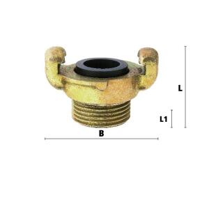 Luedecke ACK 38 A - Acoplamientos roscados macho con garras