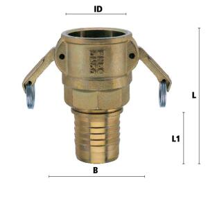 Luedecke MSTP 35/25 R-N - Nut part with hose barb...
