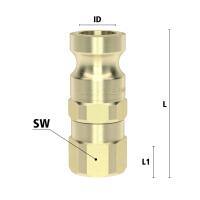Lüdecke VIG 10-X25-DR - Vaterteil mit Innengewinde