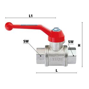 Luedecke KM 34 T - Ball valves with female thread DIN EN...